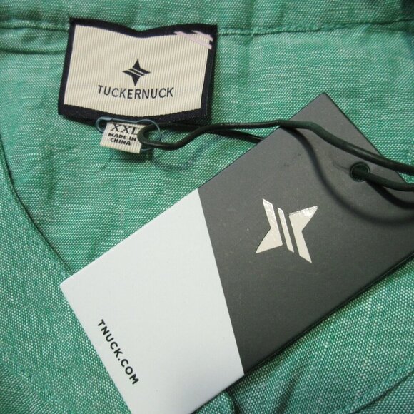NWT Tuckernuck Lydell in Sea Green Linen Cotton Maxi Shirt Dress XXL 2XL - Picture 6 of 9